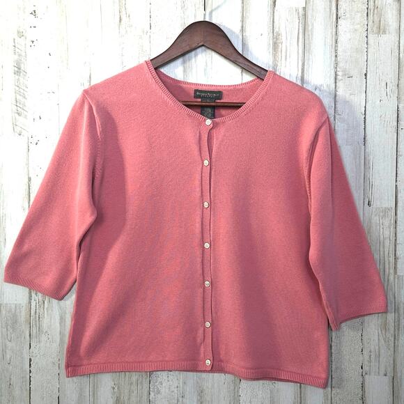 Banana Republic Sweaters - Banana Republic Cardigan Sweater Blush Pink Large Preppy Cottagecore Spring